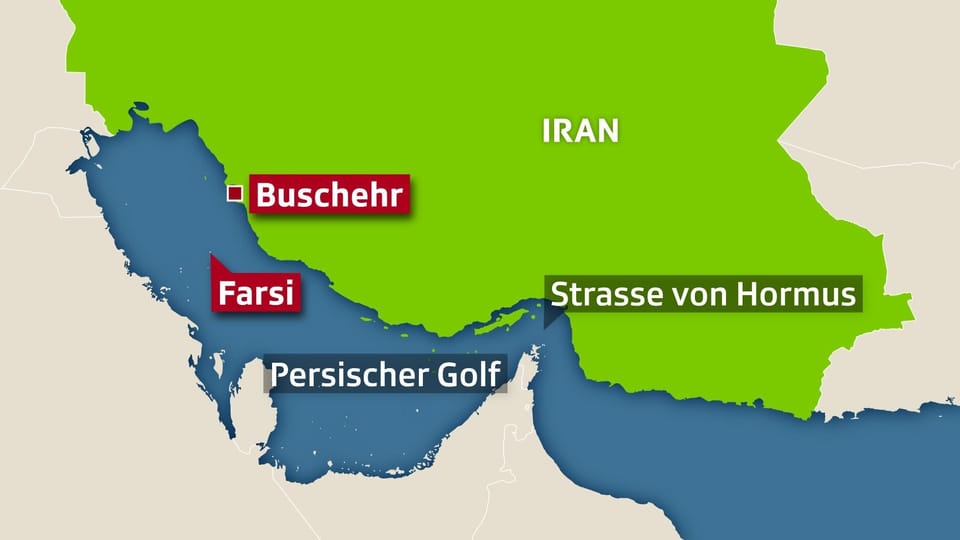 Karte Persischer Golf
