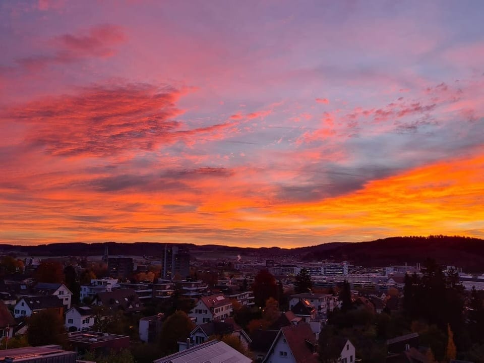 Oberwinterthur/ZH Sicht von Oberwinterthur Richtung, Schauenberg/ Elsau