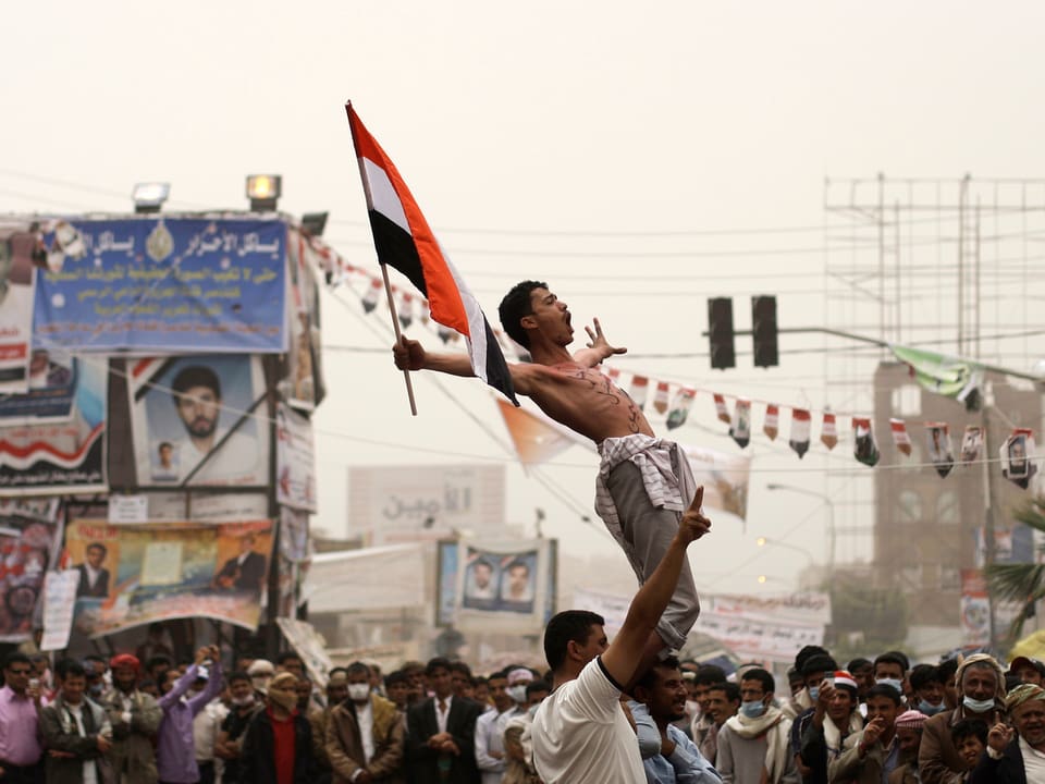 Demonstrationen 2011 gegen Präsident Saleh. 