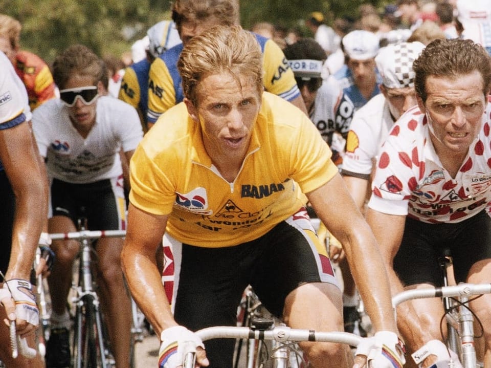 LeMond im Maillot Jaune an der Tour de France
