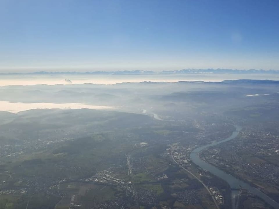 Luftbild der Nordwestschweiz