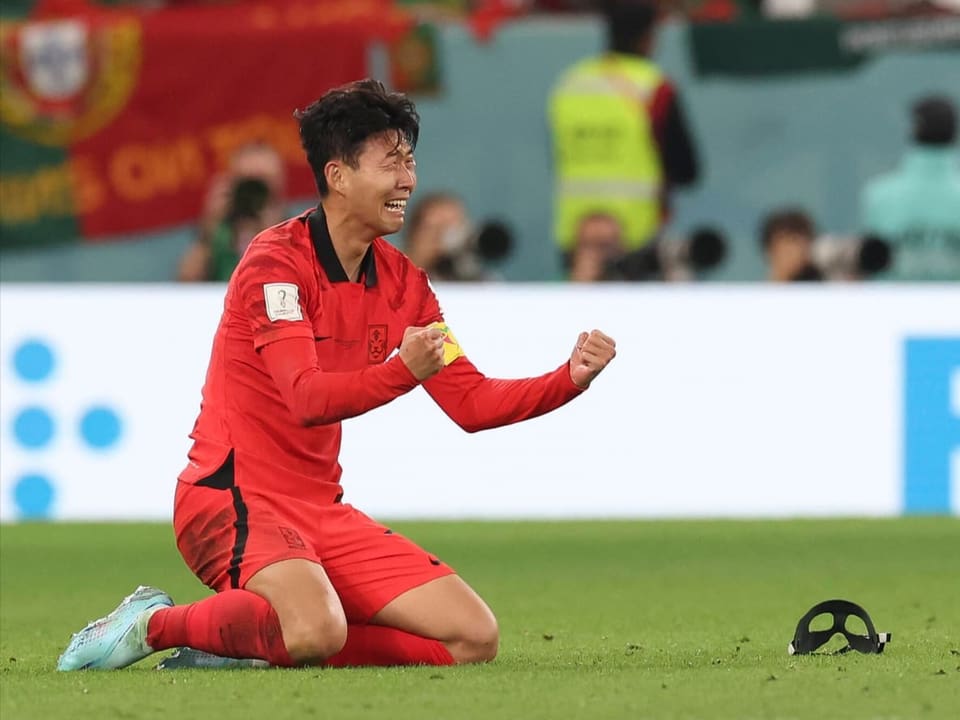 Grosse Emotionen bei Heung-min Son nach dem Einzug in den WM-Achtelfinal.