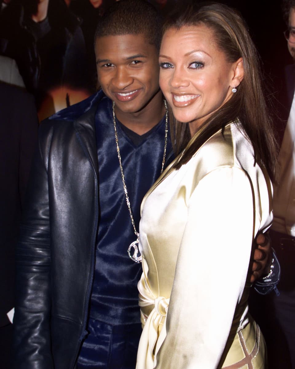 Usher posiert 1999 mit seiner Filmpartnerin Vanessa L. Williams