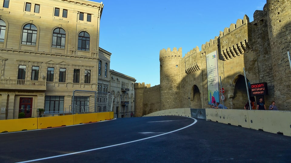 Kurve auf dem Circuit in Baku