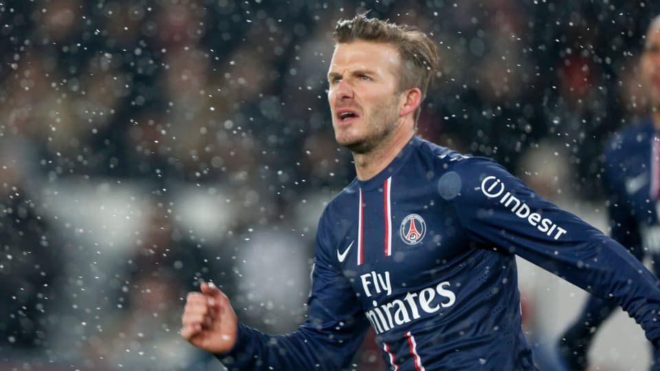 David Beckham kam in der 75. Minute ins Spiel.
