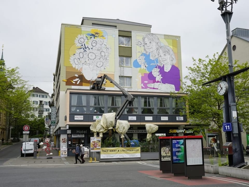 Mural am Hotel Blumenstein am Bahnhof
