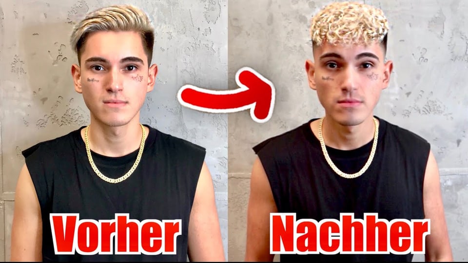 Schne Dauerwelle Mann Vorher Nachher Bild