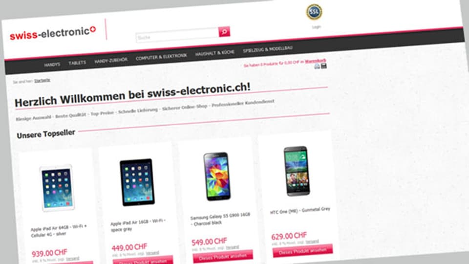 Swiss-electronic.ch: Neue Firma, altes Problem