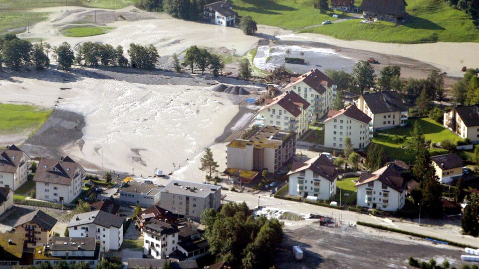 Im August 2005 waren die Dreitagesmengen meist grösser, wie hier in Engelberg.