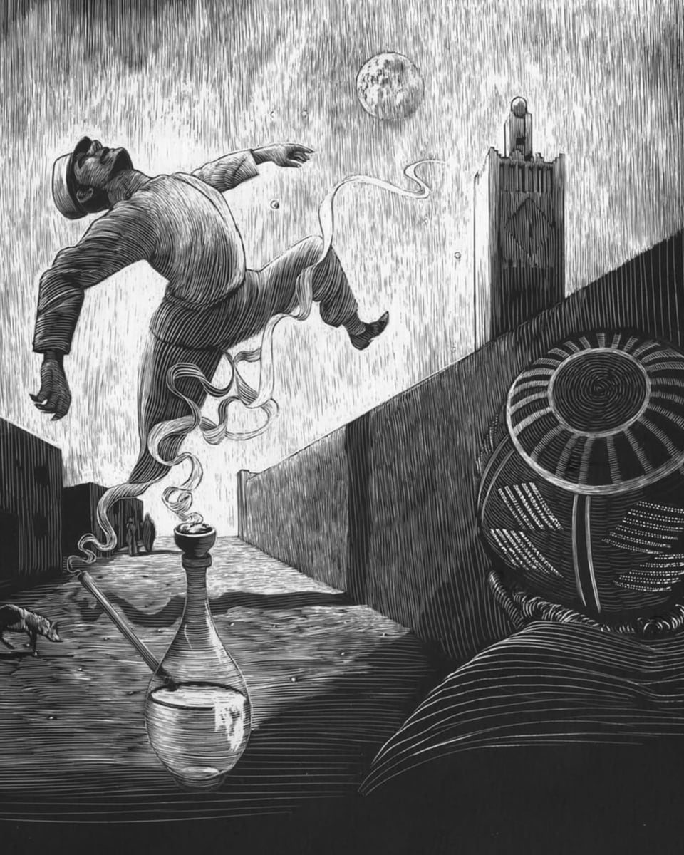 Eine Illustration zeigt einen tanzenden Mann.