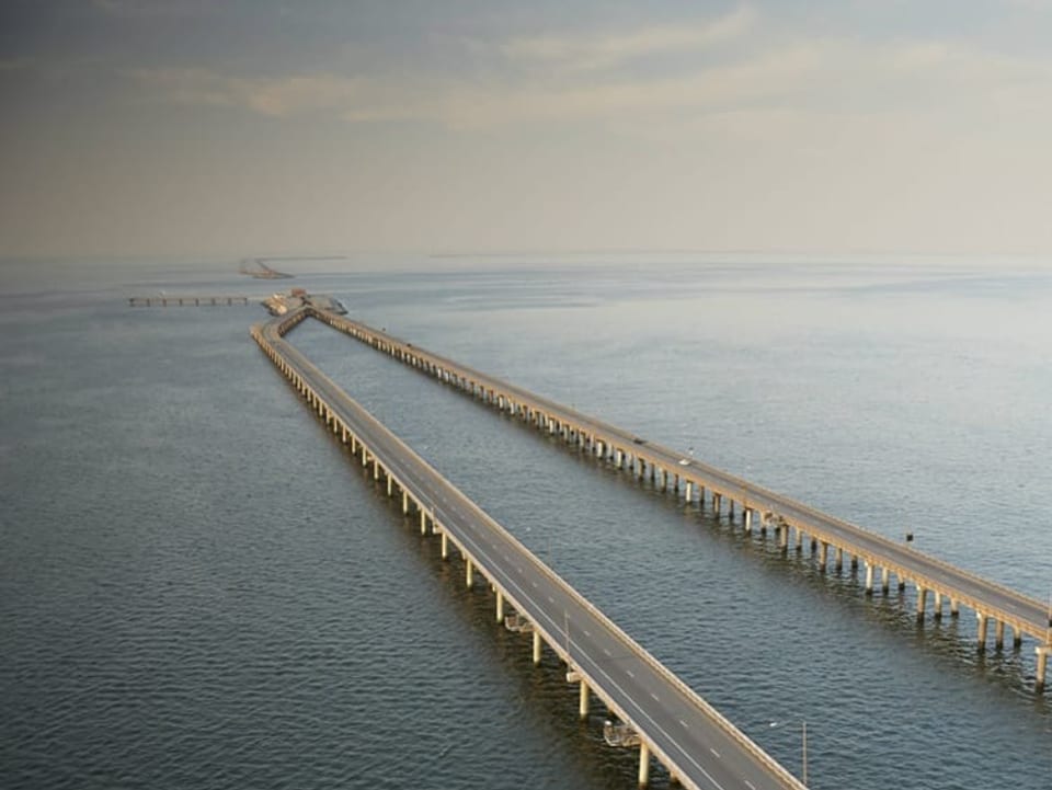 Blick auf die Brücke beim Chesapeake Bay in den USA.