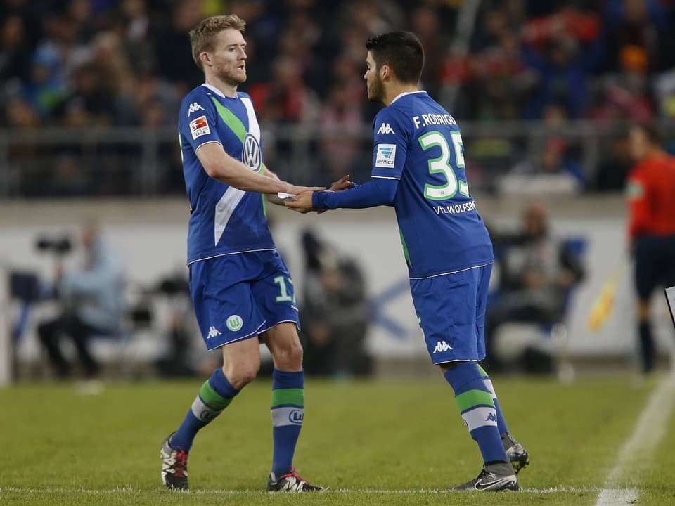 Francisco Rodriguez wird bei Wolfsburg eingewechselt