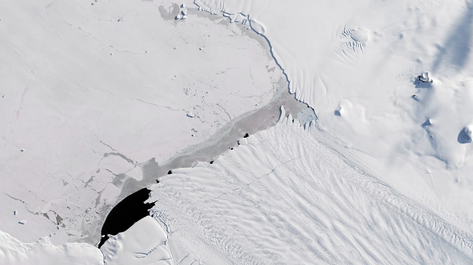 Satellitenbild aus der Antarktis.