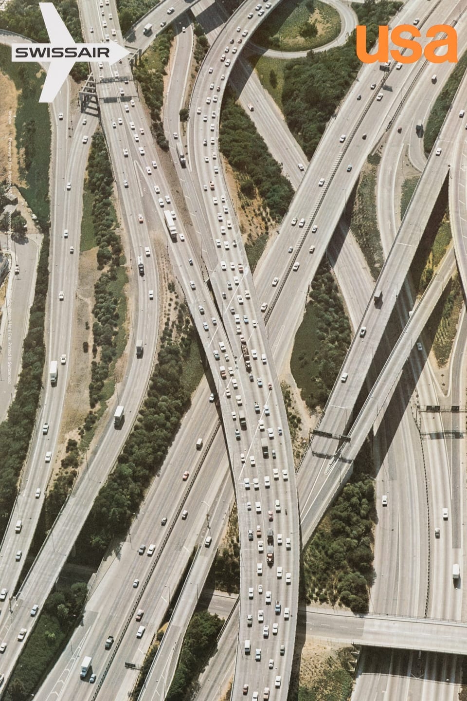 USA Autobahnnetz von oben
