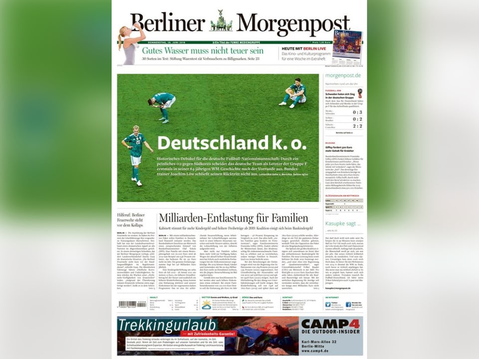Titelblatt der Berliner Morgenpost
