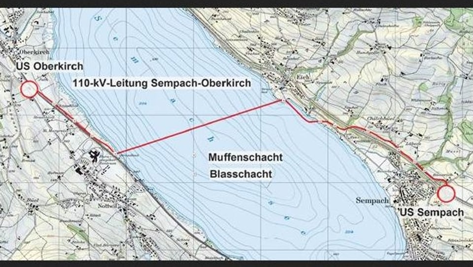 Karte Sempachersee