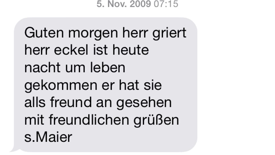 SMS von Frau Maier