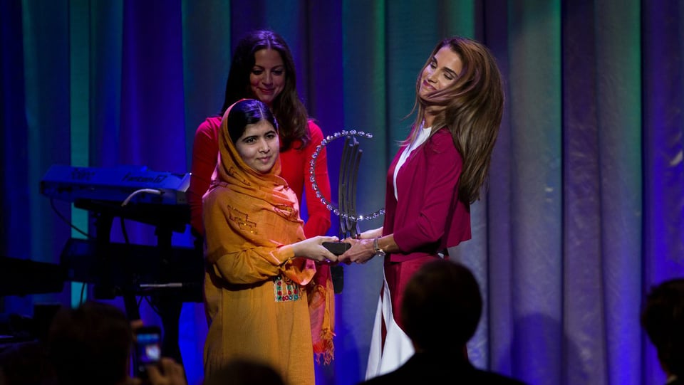 Preisübergabe an Malala.