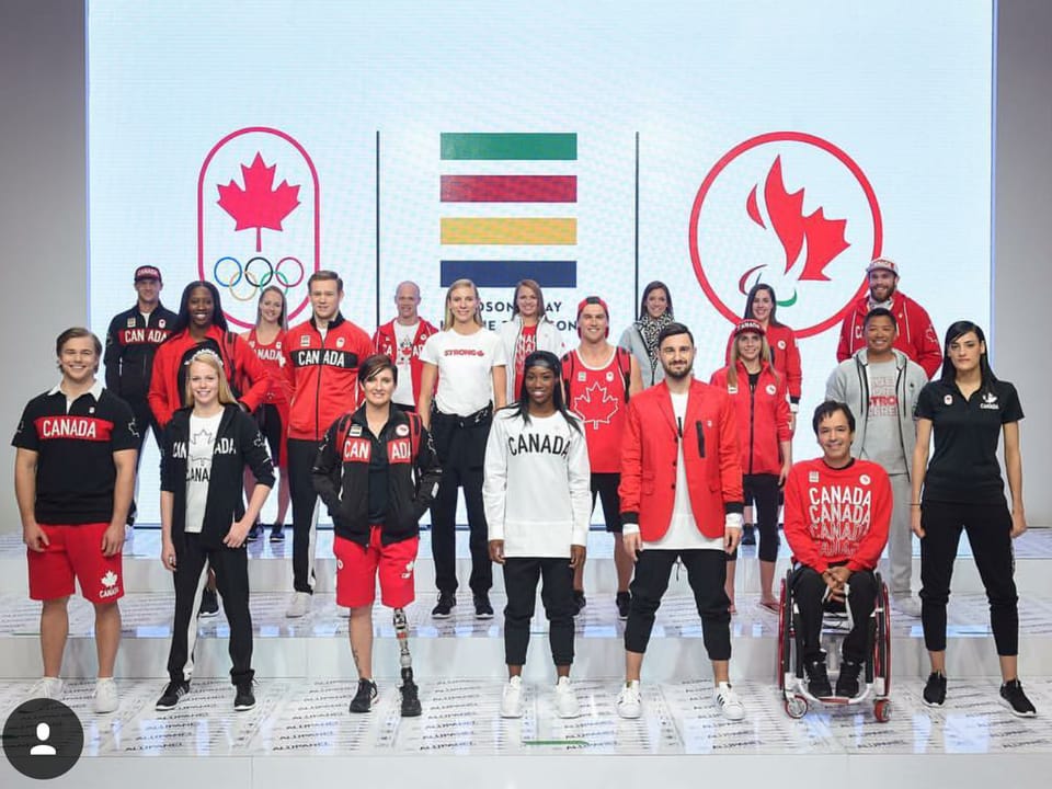 Das kanadische Winnerteam in rot, weiss, schwarz