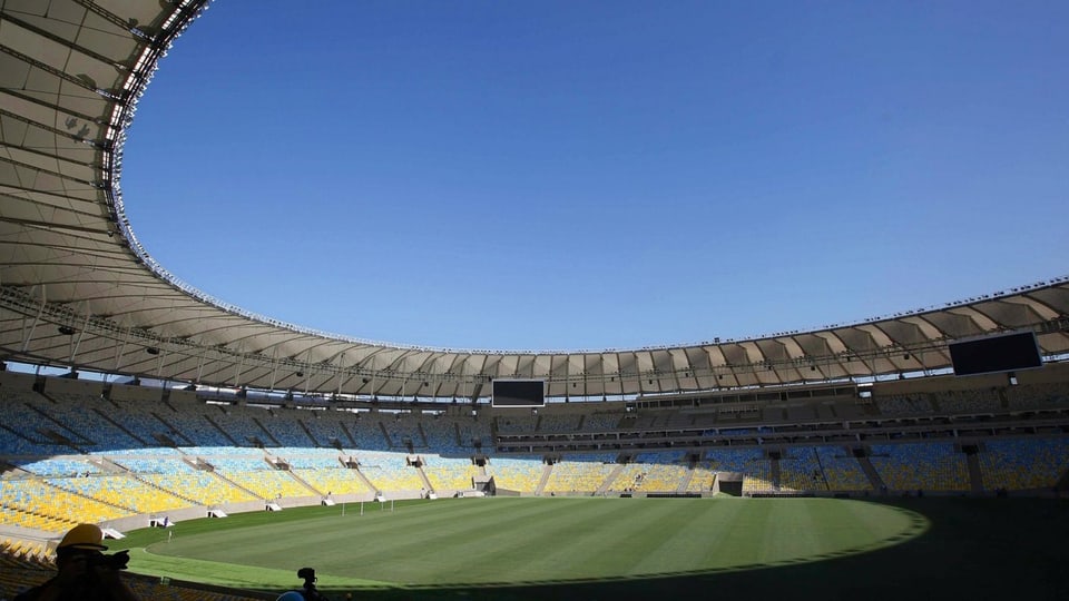 Blick ins Maracana -Stadion in Rio de Janeiro.