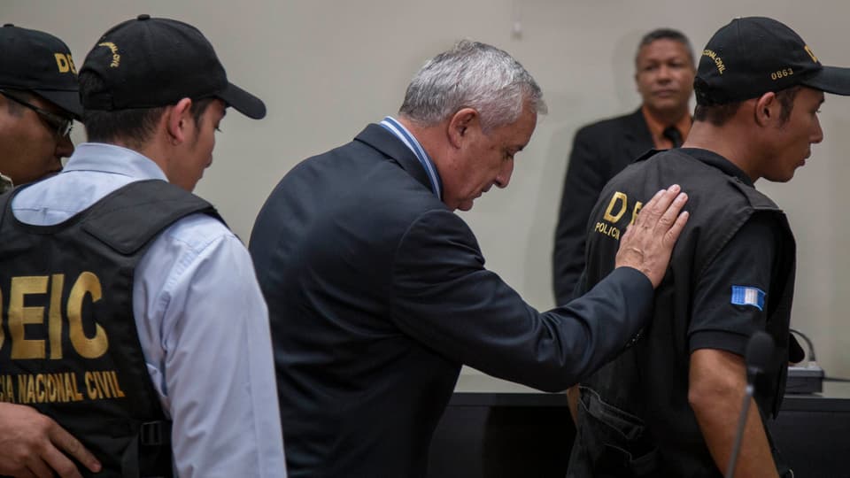 Guatemalas Ex-Präsident in U-Haft.