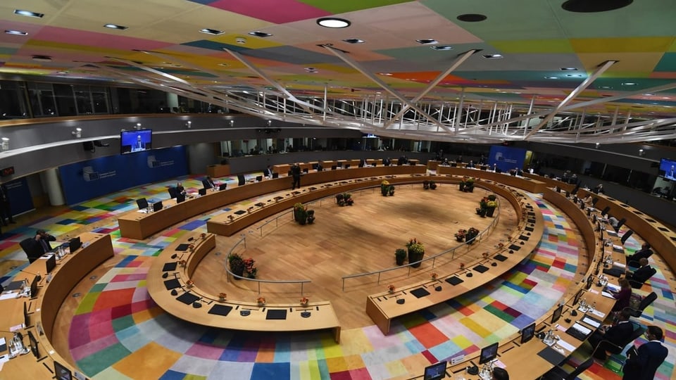 Der Konferenzsaal des EU-Gipfels in Brüssel