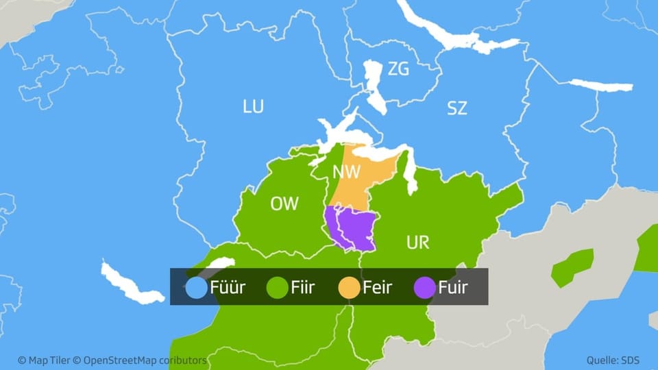 Karte Zentralschweiz