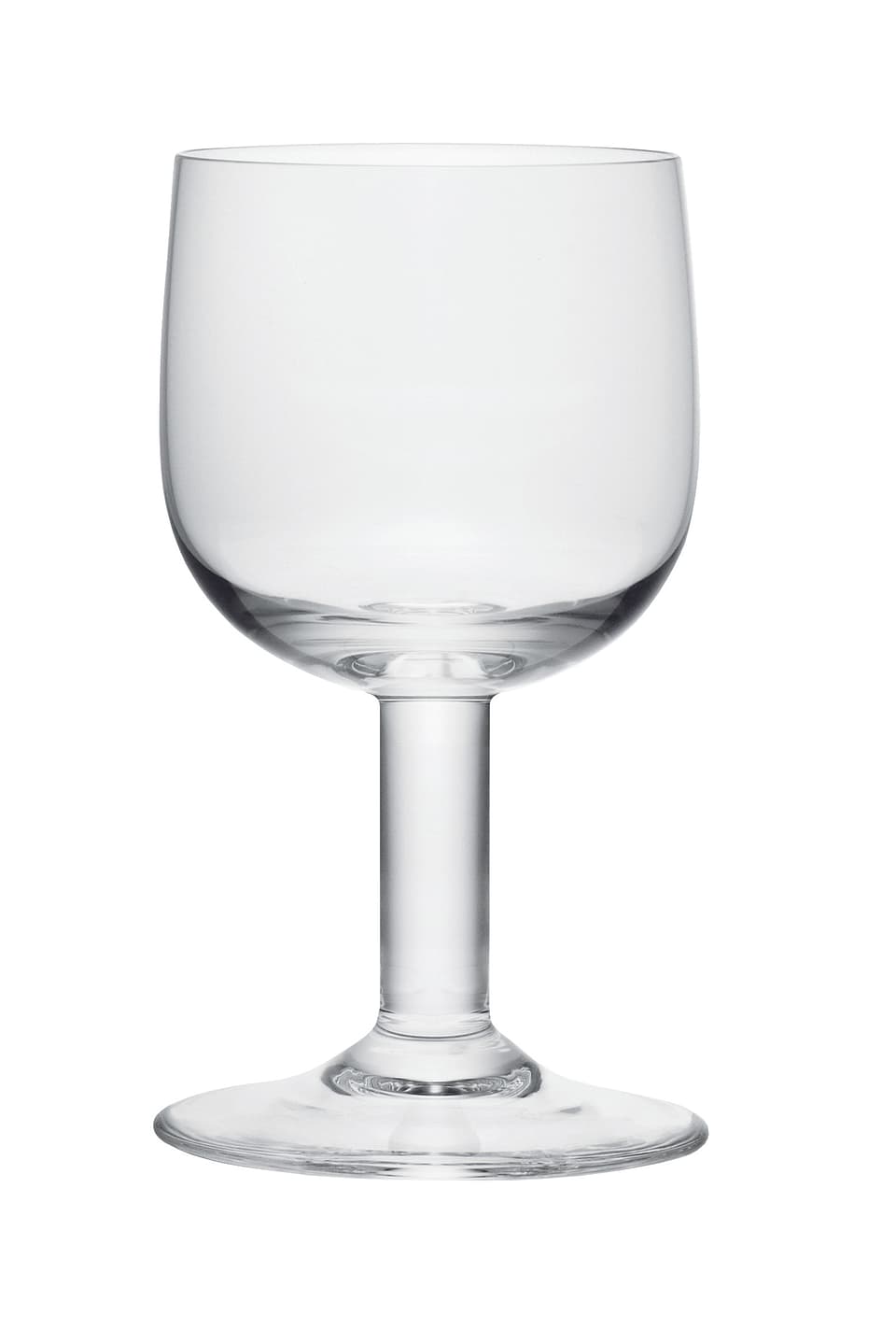 Ein leeres Weinglas ohne Schnickschnack