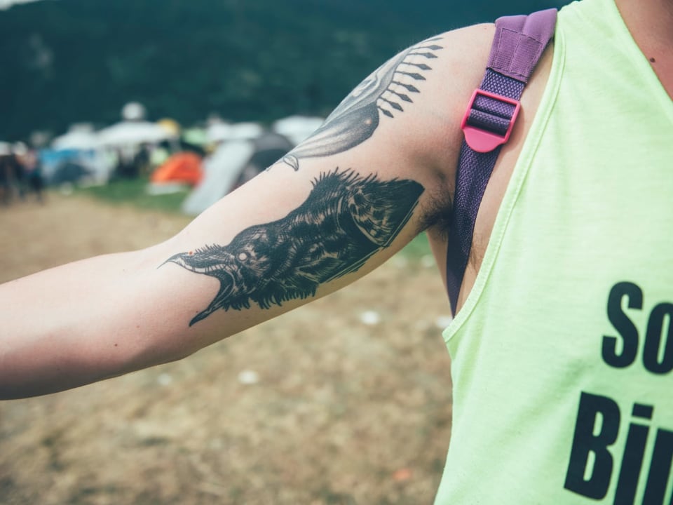 Tattoo von Festivalbesucher