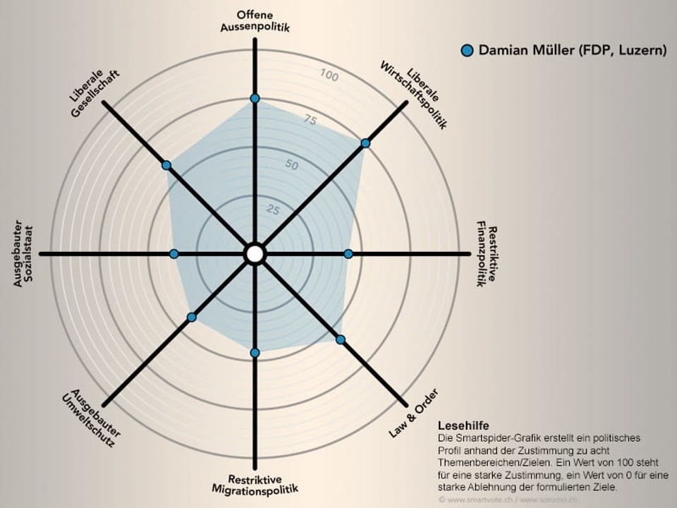 Das politische Profil von Damian Müller.