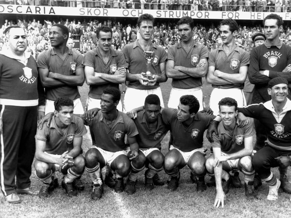 Die brasilianische Nationalmannschaft an der WM 1958.