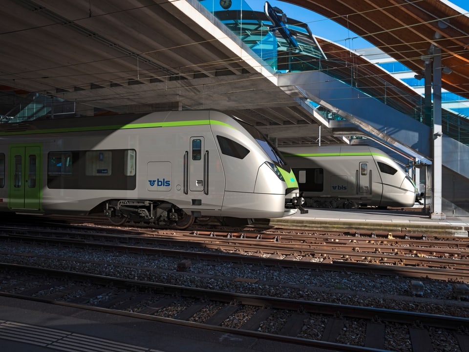 Die neuen Züge im Bahnhof Bern.