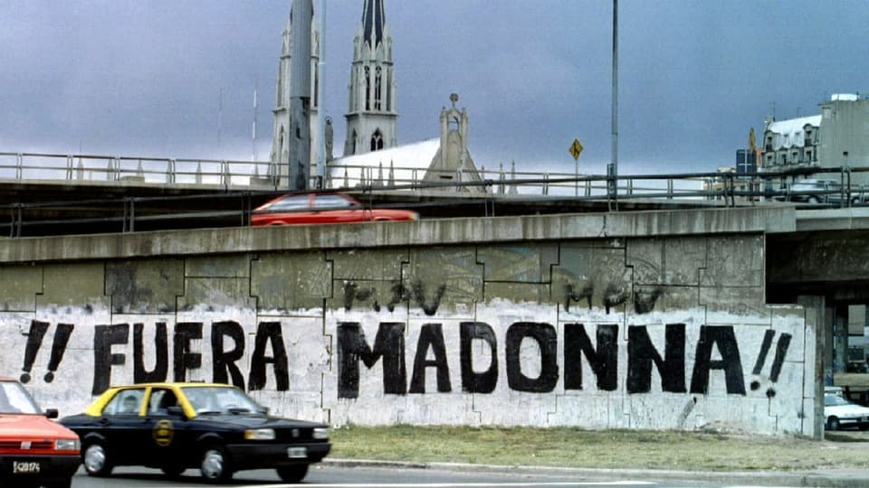 Wandsprayerei «Madonna raus!»