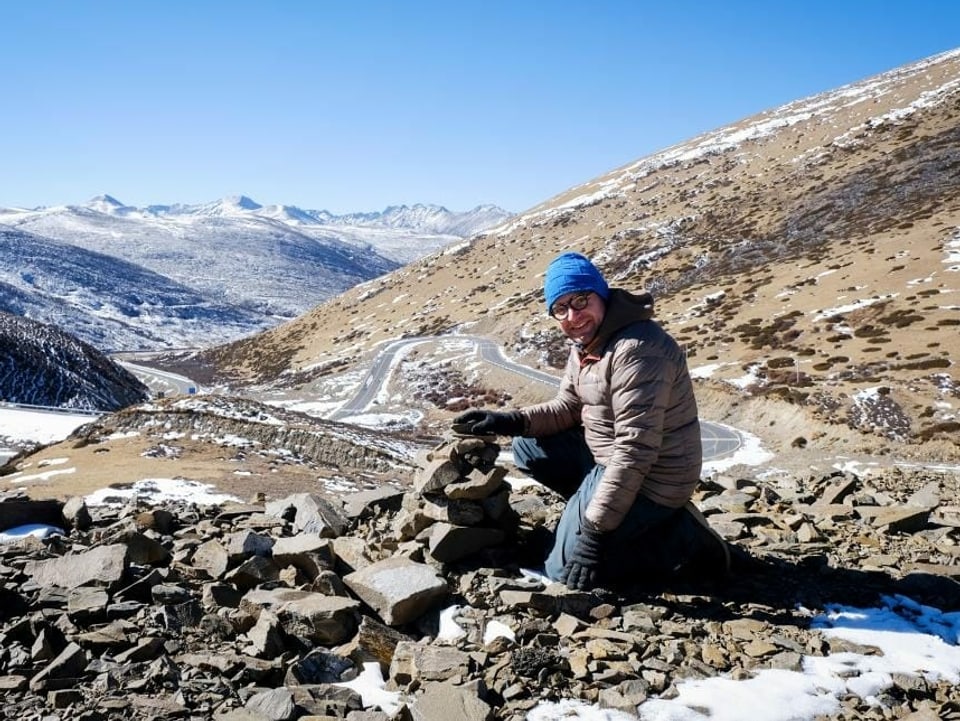 Korrespondent Pascal Nufer im Himmalaya Gebirge.
