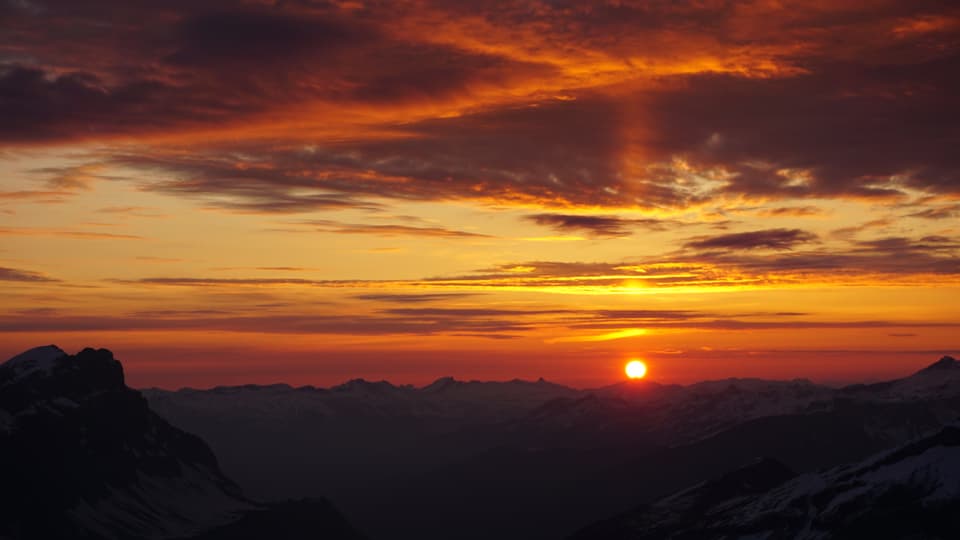 Kitschiger Sonnenaufgang