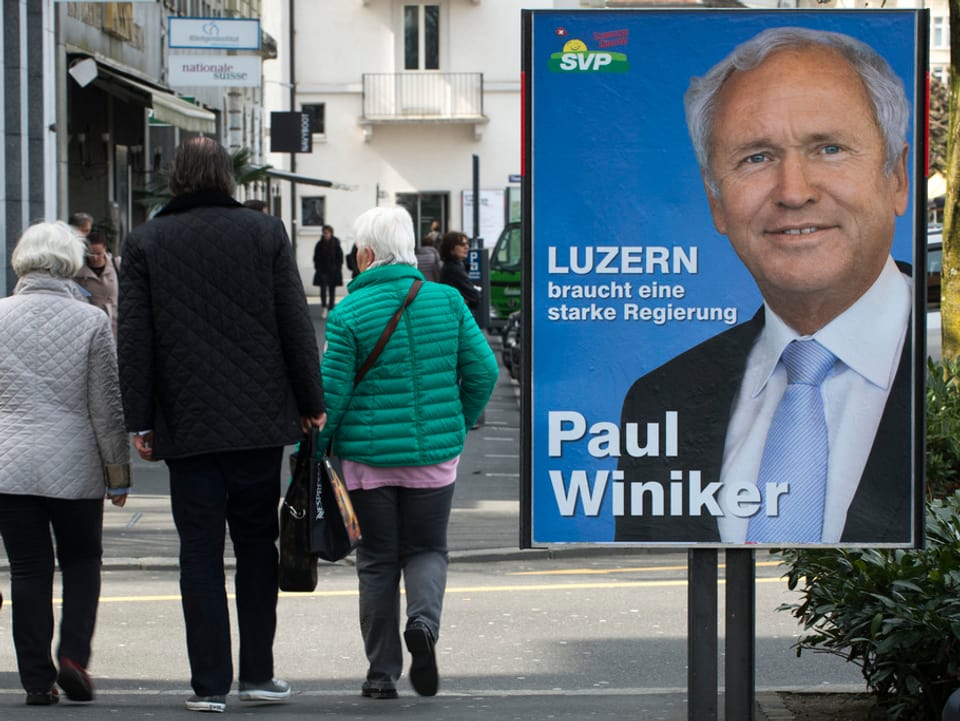 Wahlplakat der SVP im Kanton Luzern