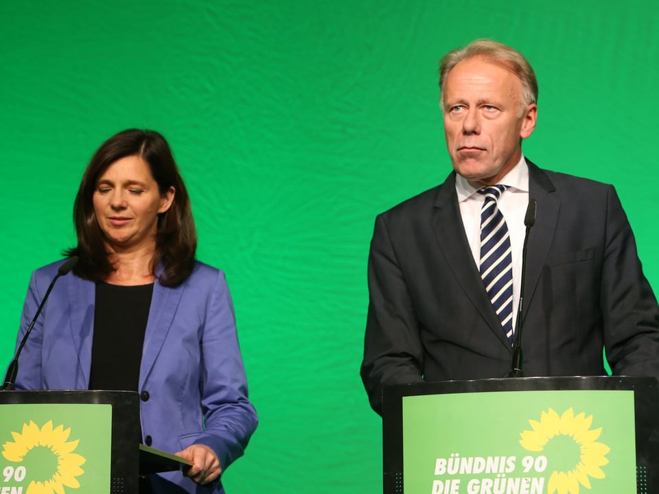 Das Spitzenduo der Grünen: Katrin Göring-Eckardt (links) und Jürgen Trittin (rechts)