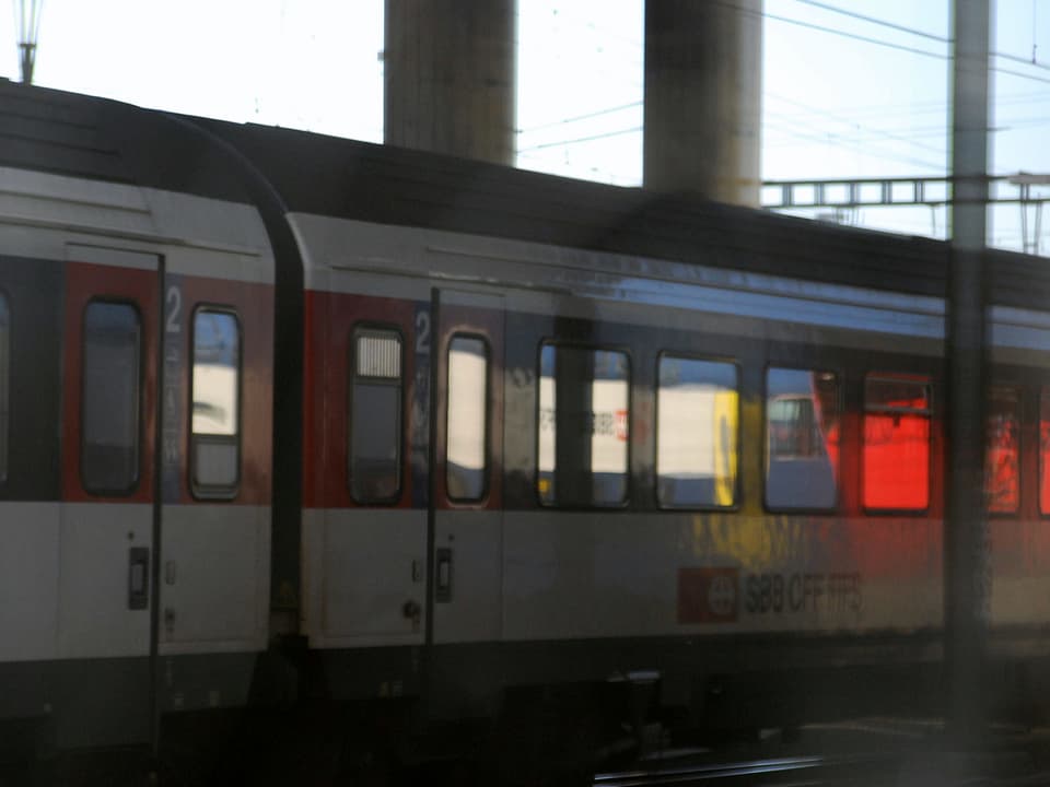 Zugwagen der SBB im Bahnhof Hardbrücke in Zürich.