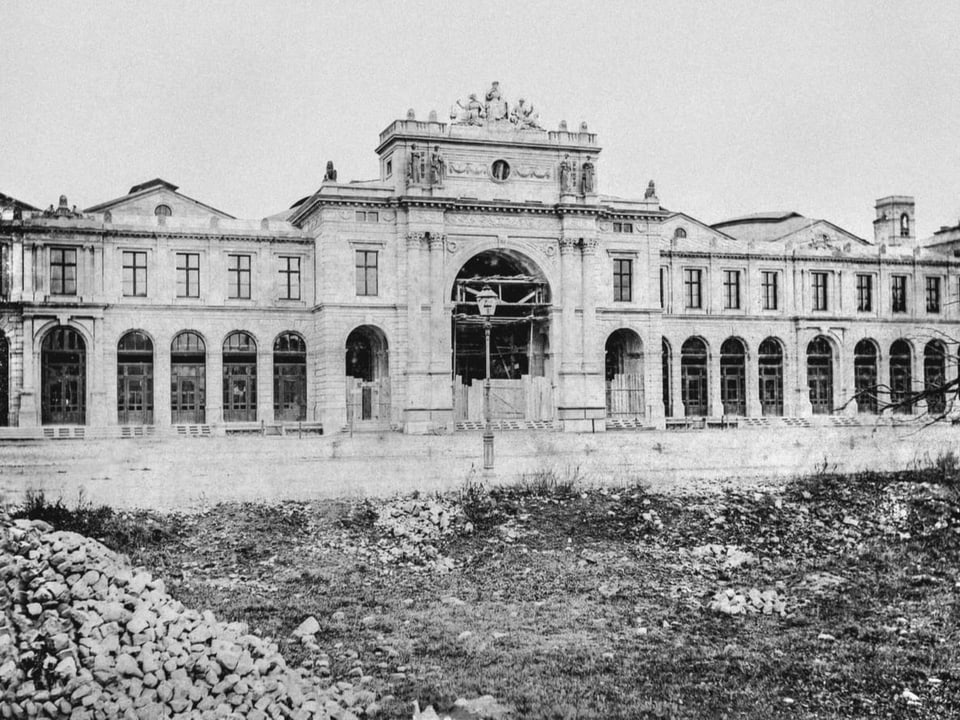 Der Zürcher Hauptbahnhof in den 1870er-Jahren