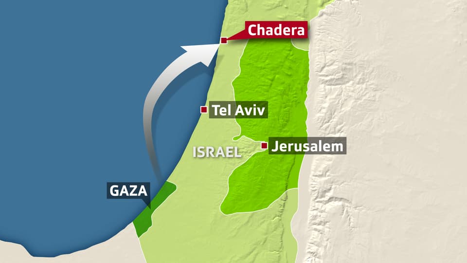 Karte von Israel und dem Gazastreifen 