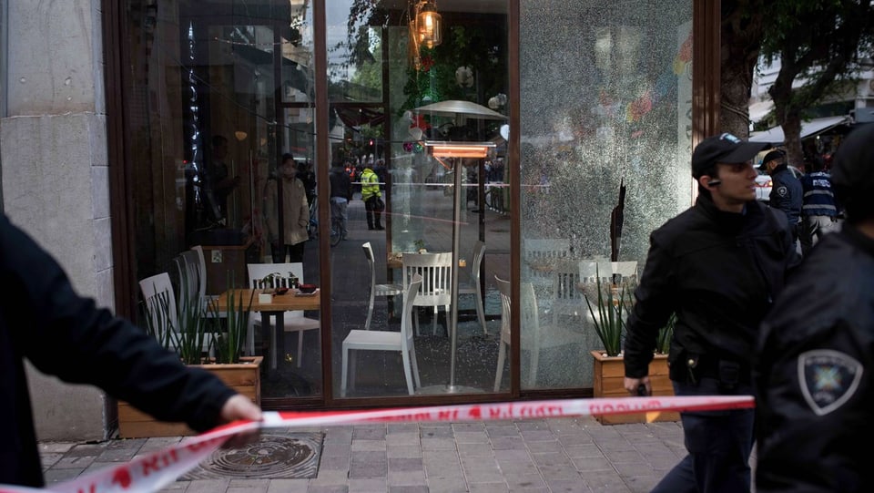 Das Café, das zum Ziel des Anschlags im Zentrum von Tel Aviv wurde. 