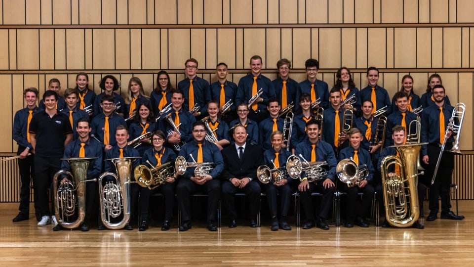 Die Mitglieder der Liberty Brass Band Junior.