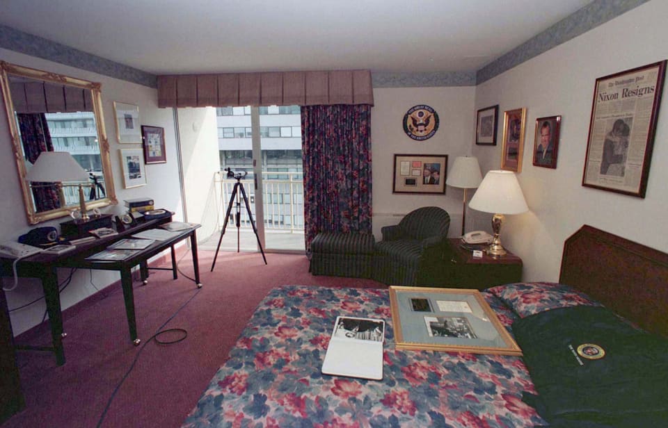 Ein Zimmer im Watergate-Komplex 1972