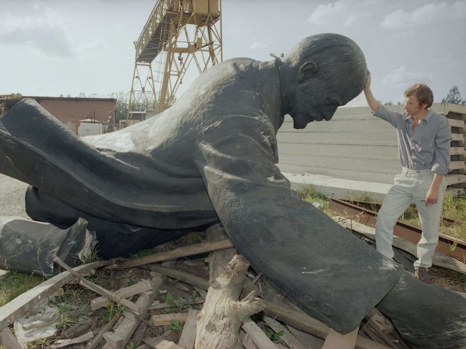 umgestürzte Lenin-Statue