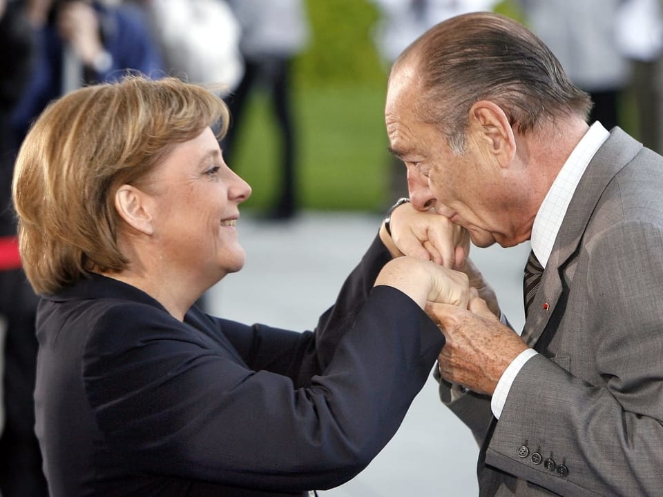 Chirac und Merkel.