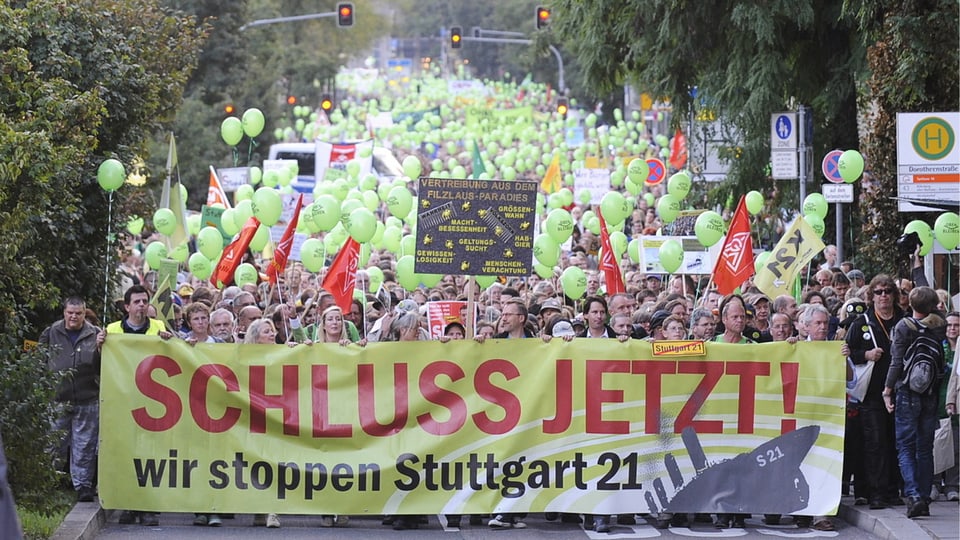 Demonstration von Gegnern des Projektes «Stuttgart 21»