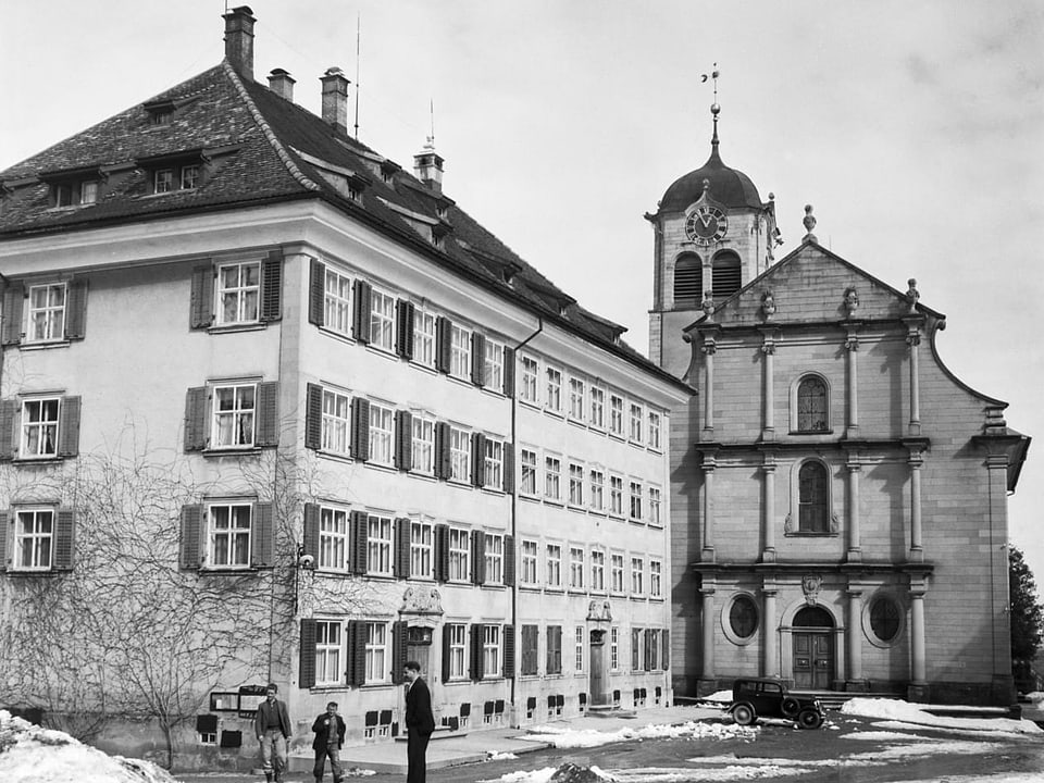Altes Foto von Trogen mit den Gebäuden der Familie Zellweger.
