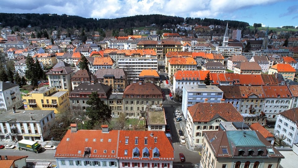 La Chaux-de-Fonds von Oben