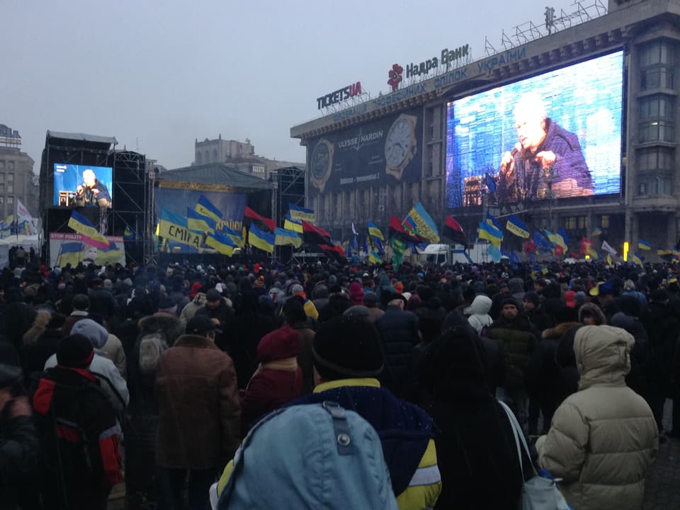 Demonstranten auf dem Maidan