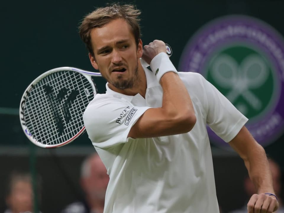 Kann den Titel in Wimbledon nicht jagen Daniil Medwedew.